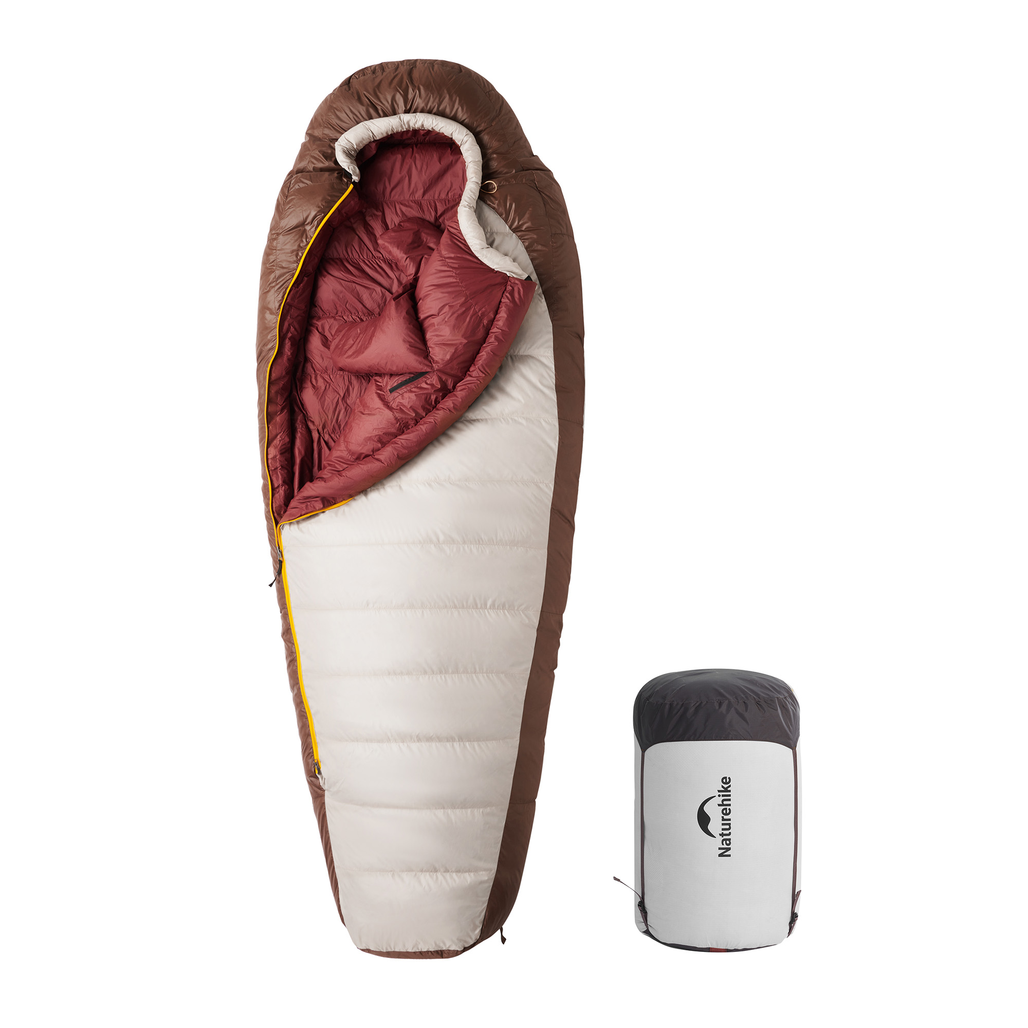 Naturehike 雪鳥 ダウンシュラフ ミイラ型 寝袋 650FP ダウン シュラフ