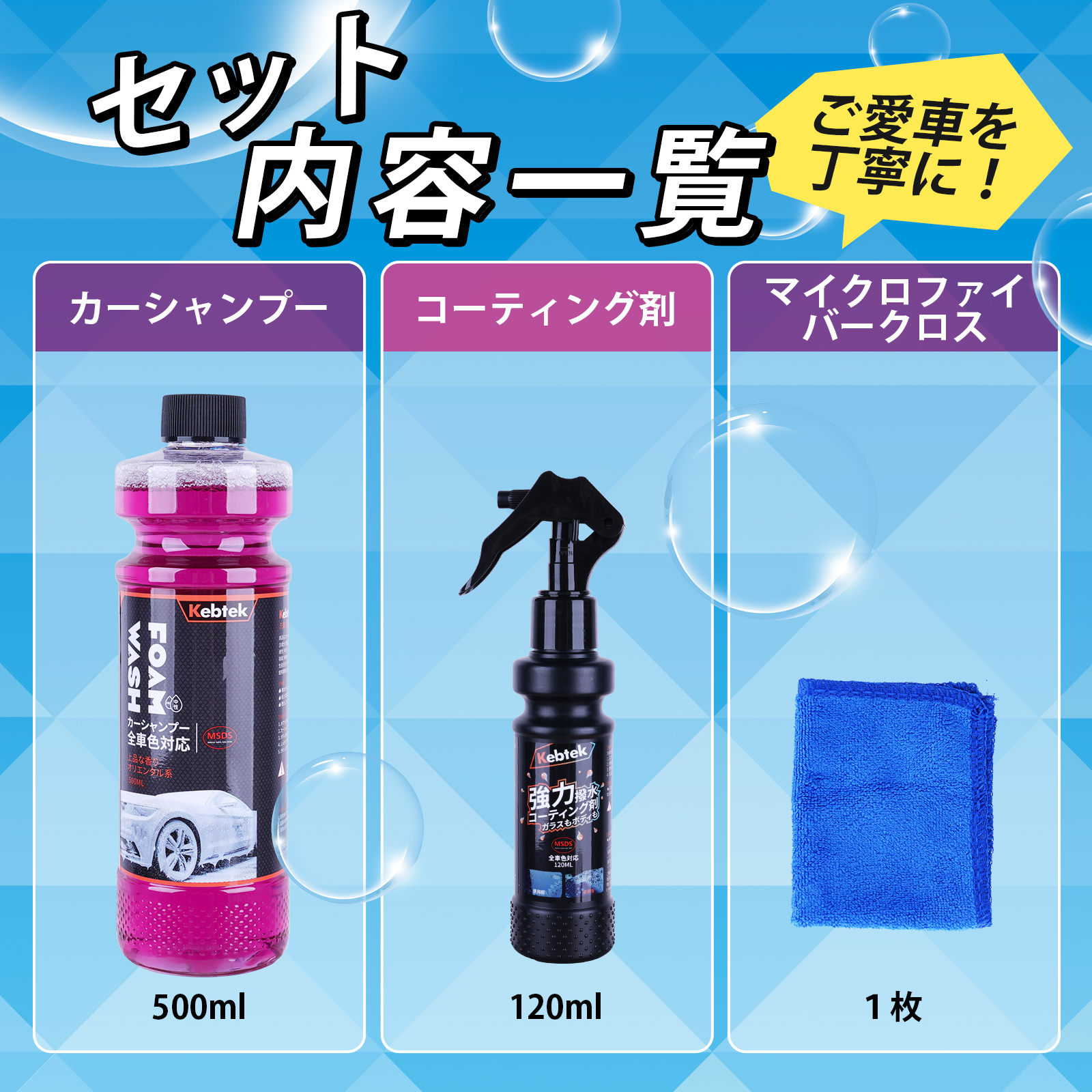 Kebtek 高圧洗浄ショートガン 6in1洗車 ケルヒャー（Karcher）K