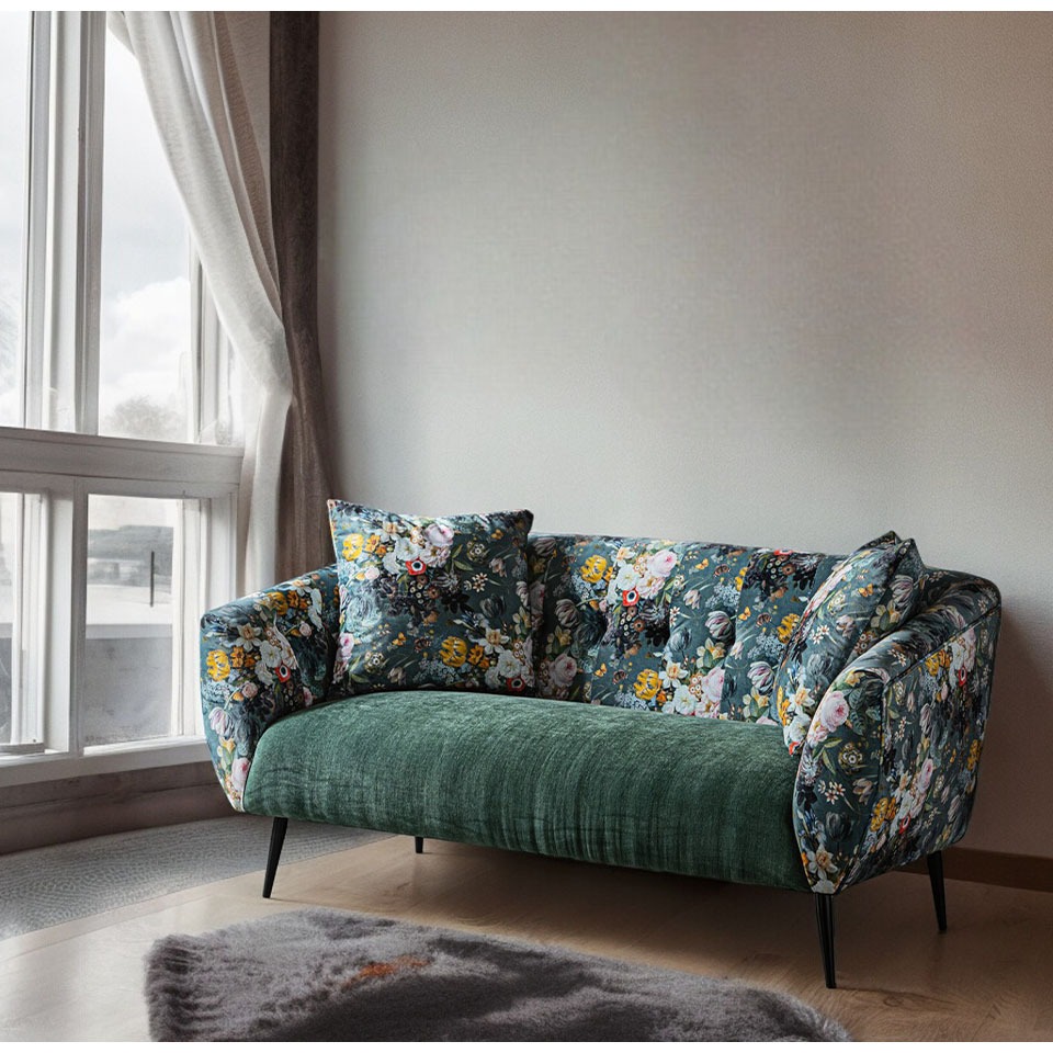 ボタニカル柄回転ソファー | 自然を感じる優雅なデザインでリラックス