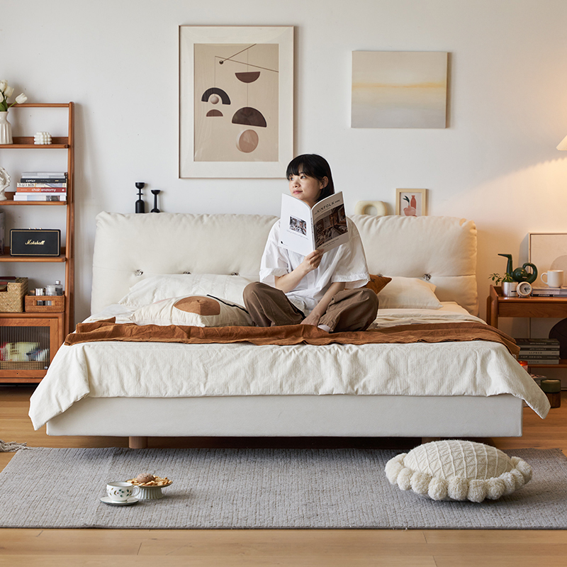 Woody Prime Cherry ふわふわ背もたれベッド | もたれるたびに心地よさ