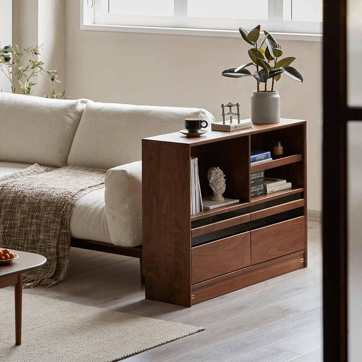 Woody Prime Walnut 大容量組み合わせサイドボード | 高級