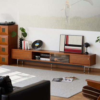 Woody Prime Box 扉付きウッドTVボード | 高級感と耐久性を兼ね備えた