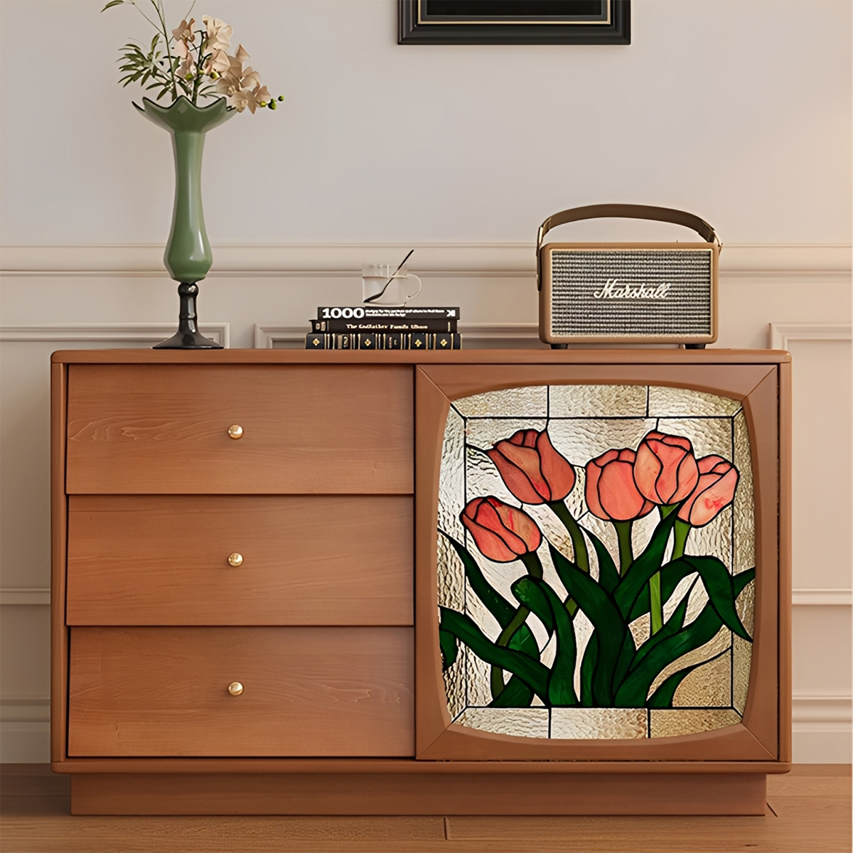 ステンドグラスデザインチェスト | ヴィンテージ感とモダンの絶妙な