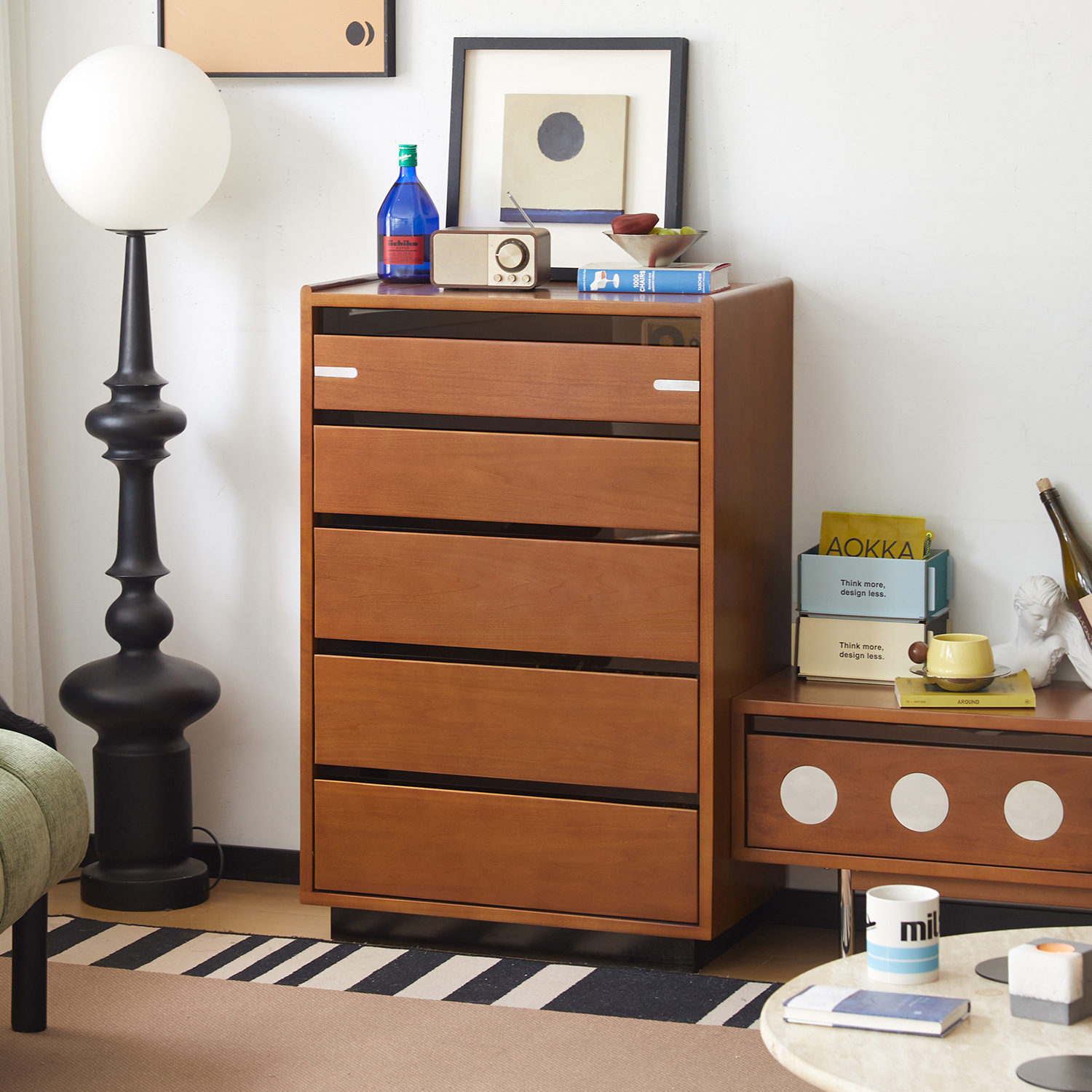 ツゲ材 シンプルライン収納チェスト | 北欧風デザインの高品質収納家具