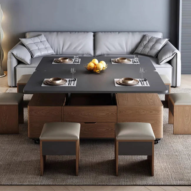 昇降式セラミックリビングテーブル | 高級セラミック天板 高さ調整可能