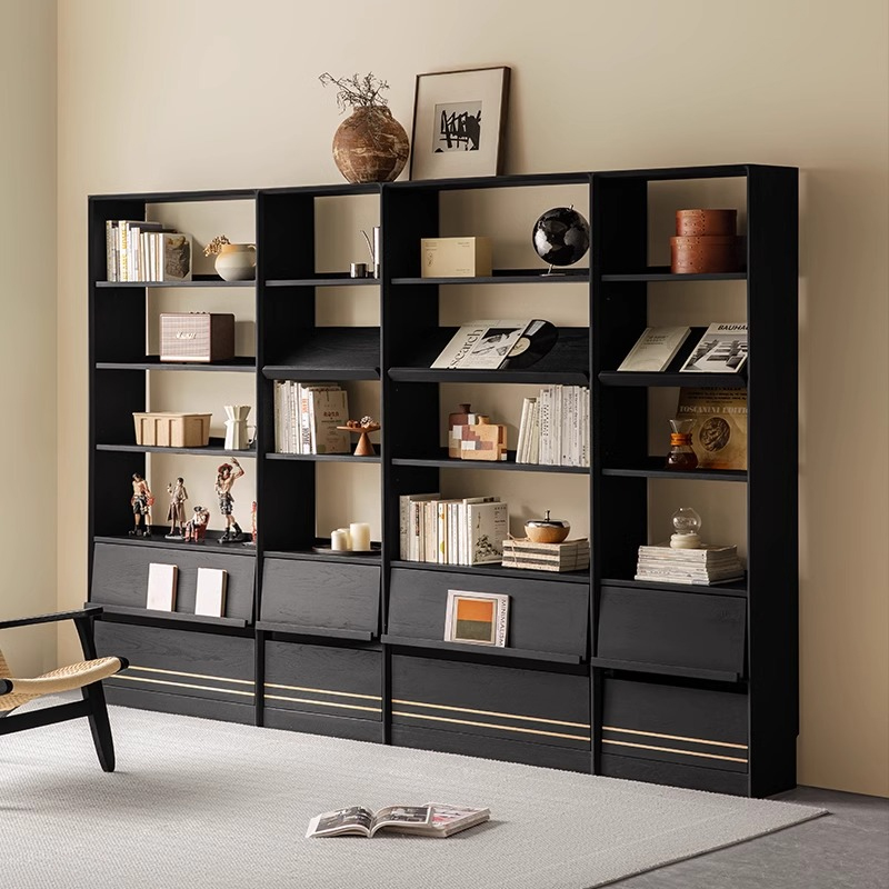 Woody Aura天然木組み合わせ本棚 | 天然木の風合いを活かした高級感と