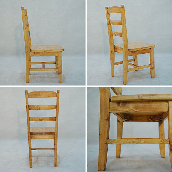 カントリーパイン材ダイニングチェア2脚セット | 北欧調の温かみある