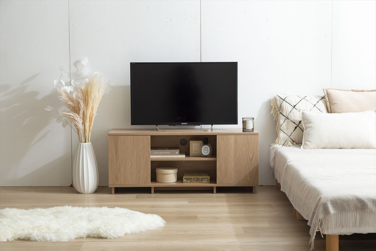 北欧ナチュラル木製ノイズレステレビ台 | 静音設計で快適なリビング