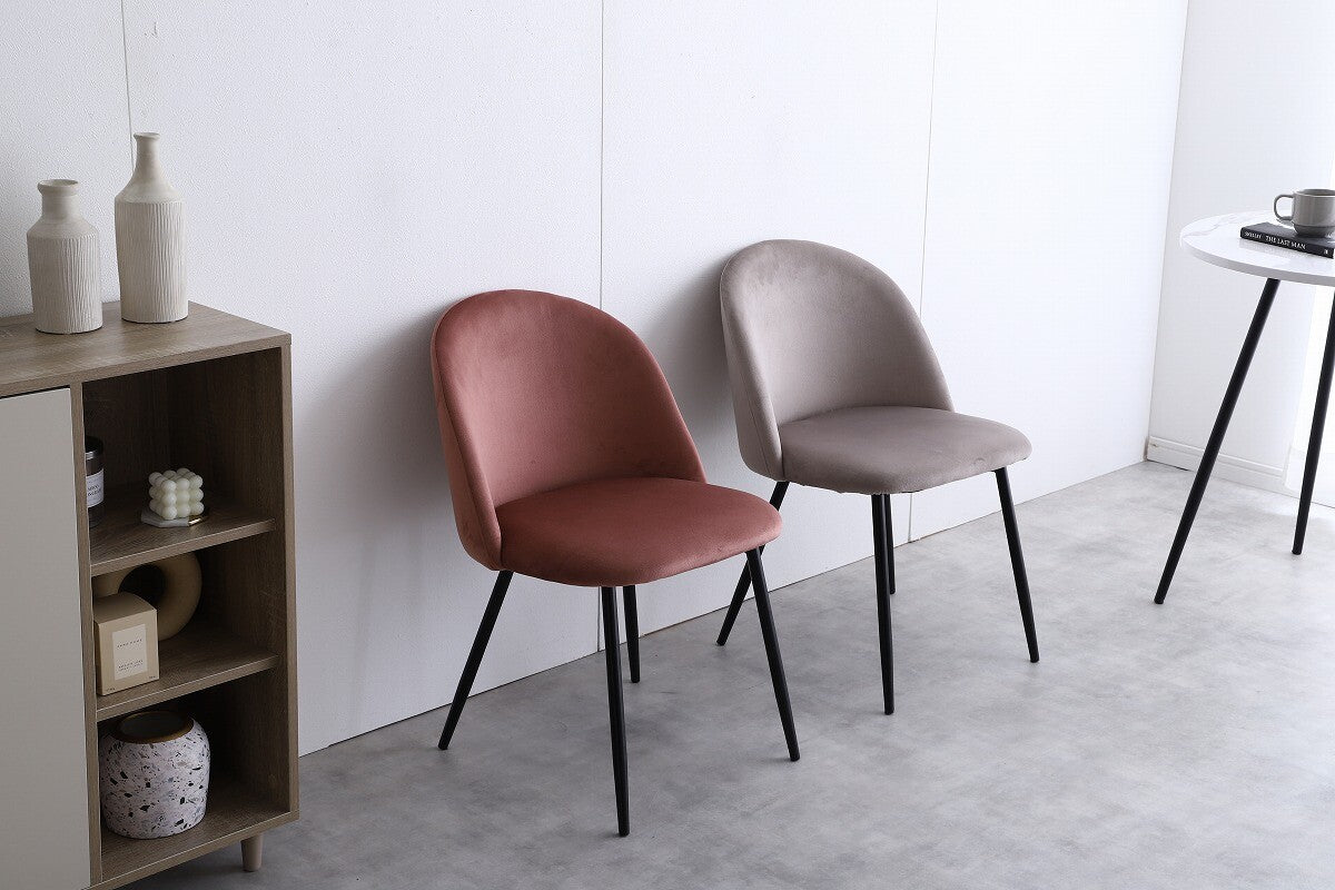 モダンベロアダイニングチェア | しっとりとした触感で上品な座り心地