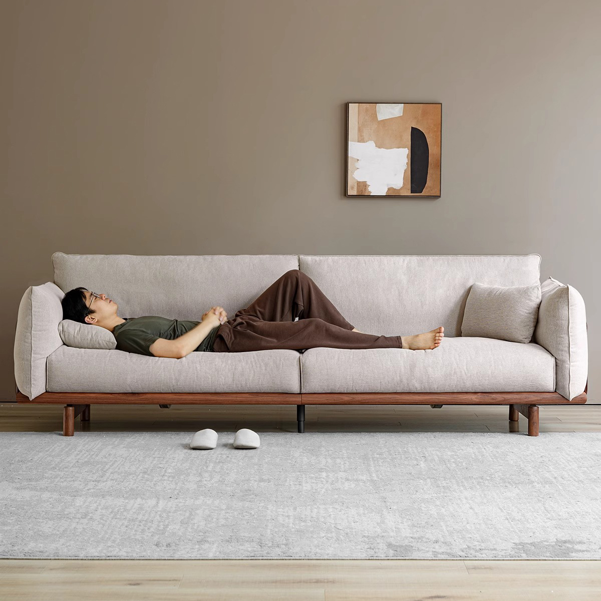 lala】Rigna・リグナ【プロント】 1Pソファ・ウォールナット lala