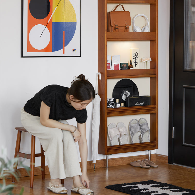 Woody Prime Boxツゲ材 ディスプレイ式スリムラック | 狭い空間を最大