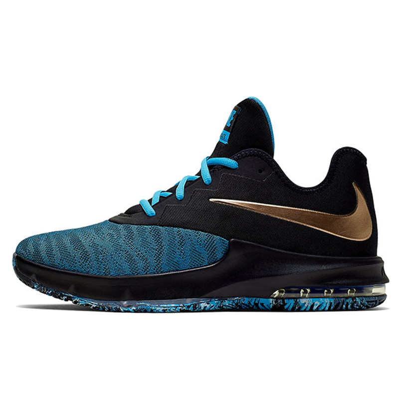 Jual SEPATU BASKET Pria NIKE Air Max Infuriate 3 Low Black Blue