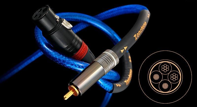 ☆Zonotone 端子付きラインケーブル 6NAC-Granster3000α RCA(1.5m/ペア