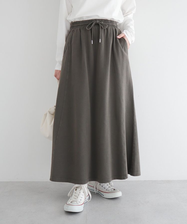 SUGAR SPOON ピグメントスウェットスカート/Green Parks（グリーン