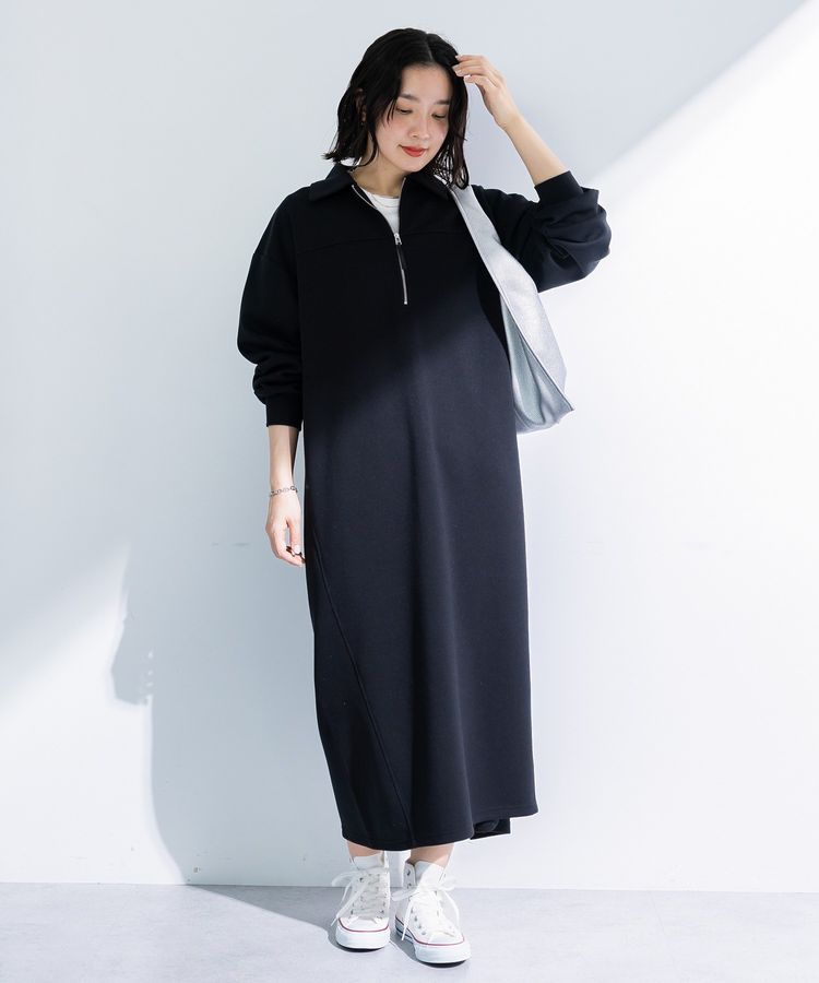 ポロ衿ハーフZIPカットワンピース/Green Parks（グリーン パークス）の