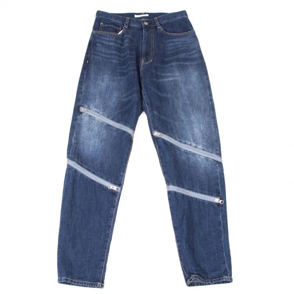 ツモリチサトTSUMORI CHISATO スパイラルジップデニムパンツ ブルー2