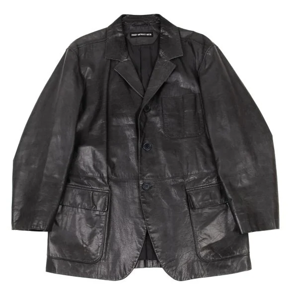 イッセイミヤケ メンISSEY MIYAKE MEN カウレザーテーラードジャケット