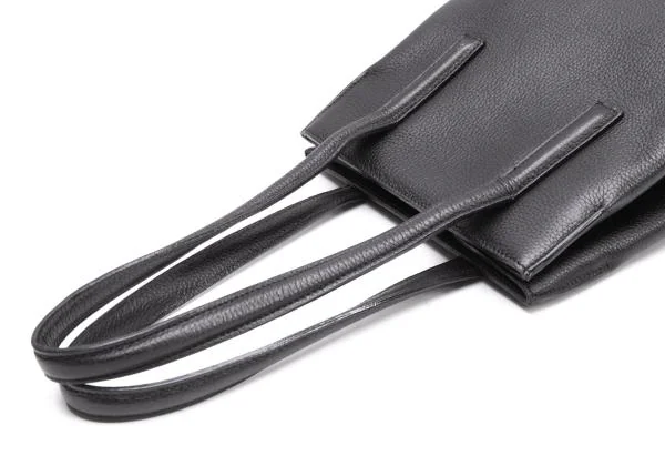 ヒロフHIROFU 162 シュリンクレザーミニトートバッグ 黒 (K-151578)