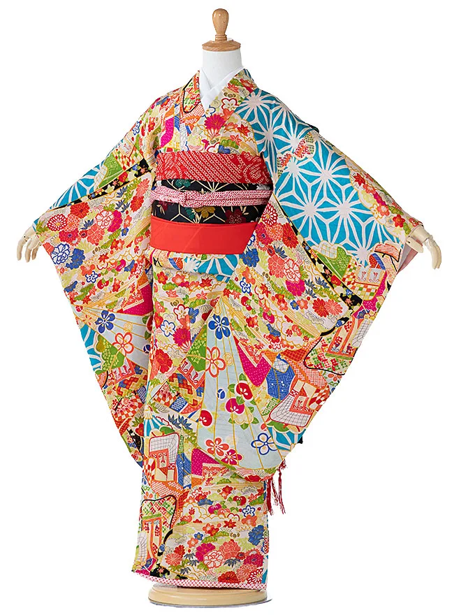 七五三にレトロなアンティーク着物がレンタルできます