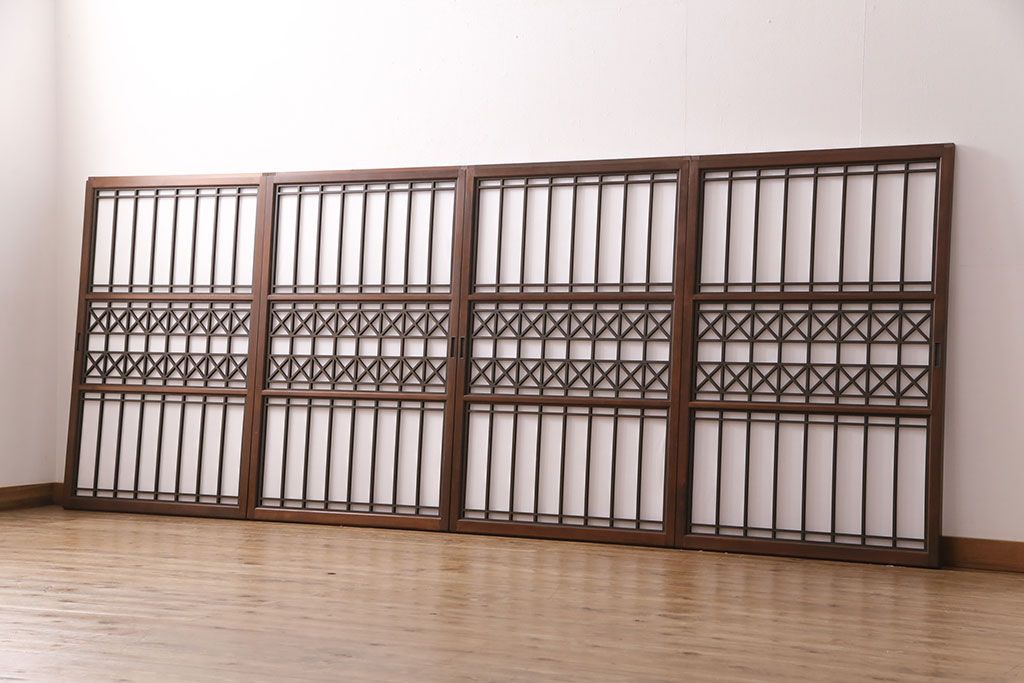 公式】アンティーク家具ラフジュ工房商品詳細ページ組子障子戸4枚を