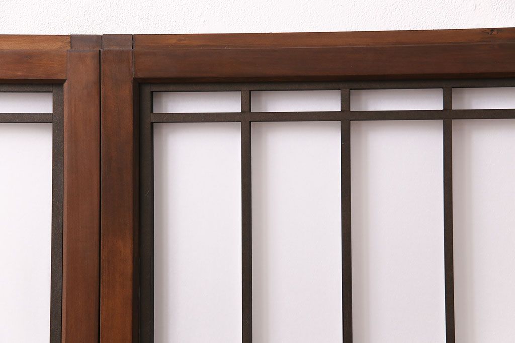 公式】アンティーク家具ラフジュ工房商品詳細ページ組子障子戸4枚を