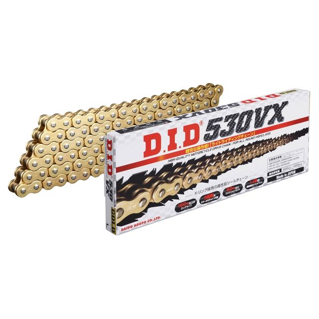 Webike | DID ダイドー VXシリーズチェーン 530VX ゴールド 【軽圧入