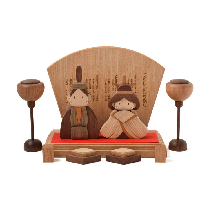 おひな様 木製ひな人形DXセット (オヒナサマ モクセイヒナニンギョウ