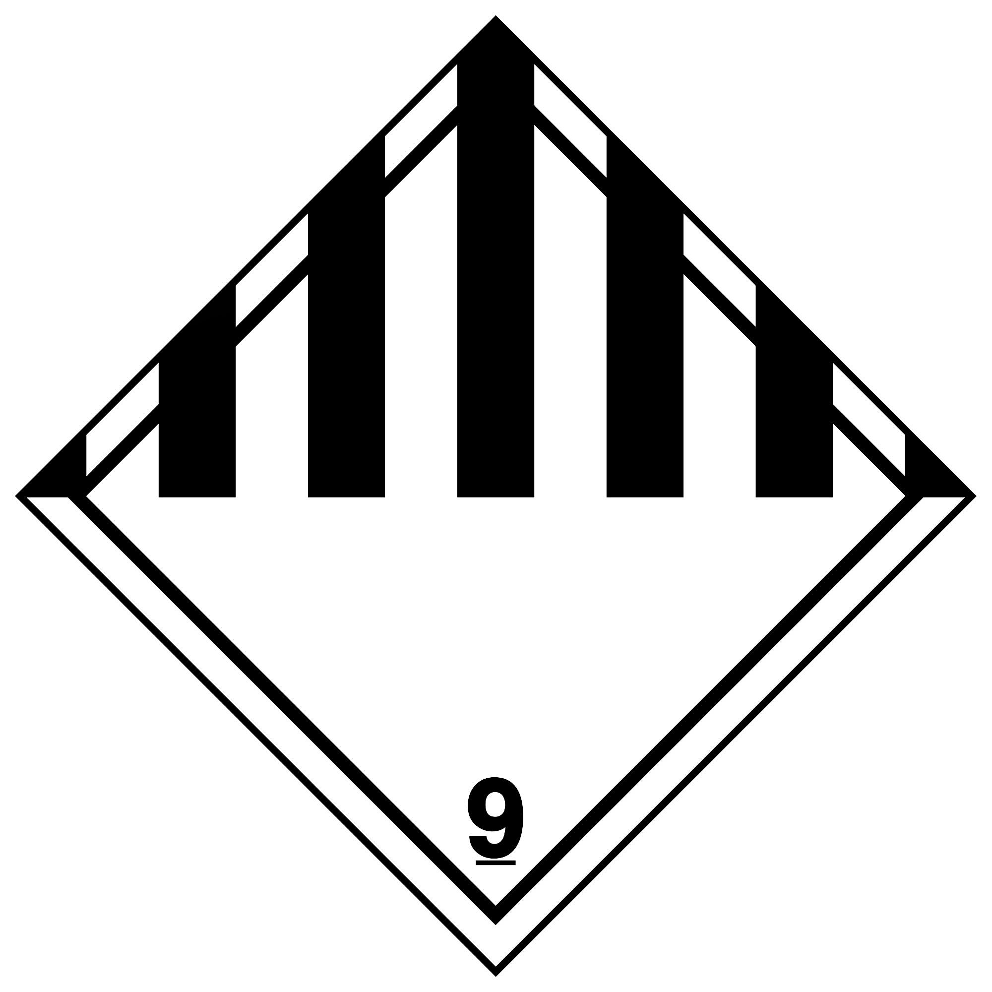 T.D.G. Labels - Miscellaneous Dangerous Goods, 4 x 4