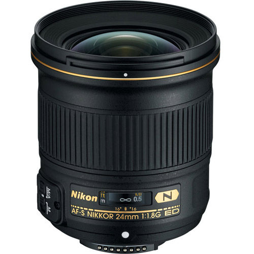 Nikon AF-S NIKKOR 24mm f/1.8 G ED Lens 20057 Full-Frame Fixed