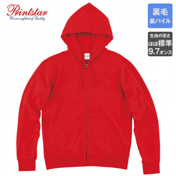 00189-NNZ 9.7オンス スタンダードWフードジップパーカー[男女兼用