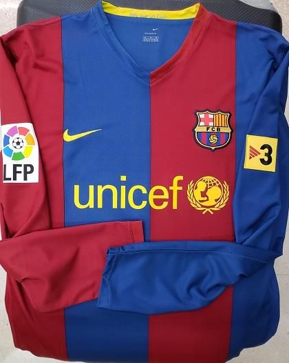 FCバルセロナ（H）06/07 長袖 ロナウジーニョ＃10 + LFP（大