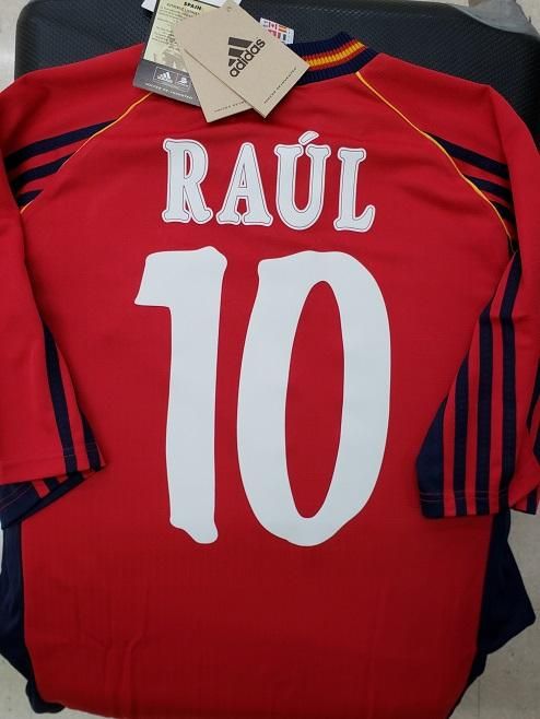 スペイン代表（H）1998 フランスW杯 ラウル＃10 +マッチロゴ付き！