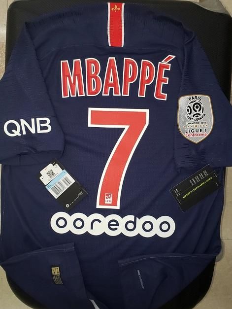 PSG （H）18/19 オーセンティック MBAPPE#7 + Ligu1 チャンピオン