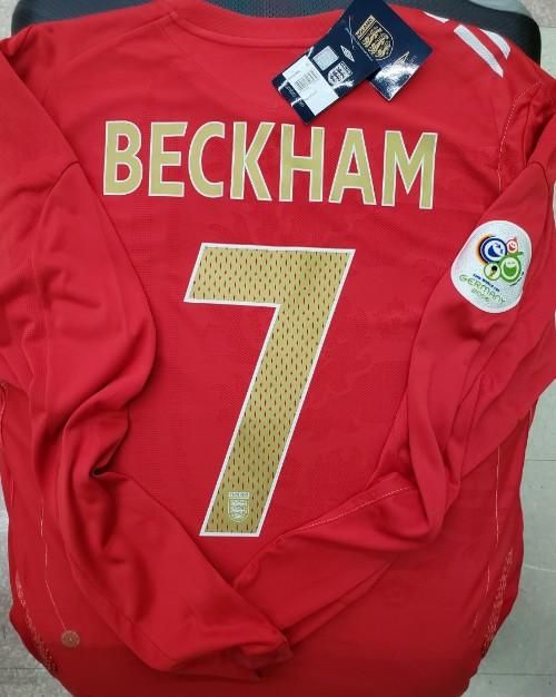 イングランド代表（A）2006W杯 長袖 ベッカム＃7 + W杯パッチ