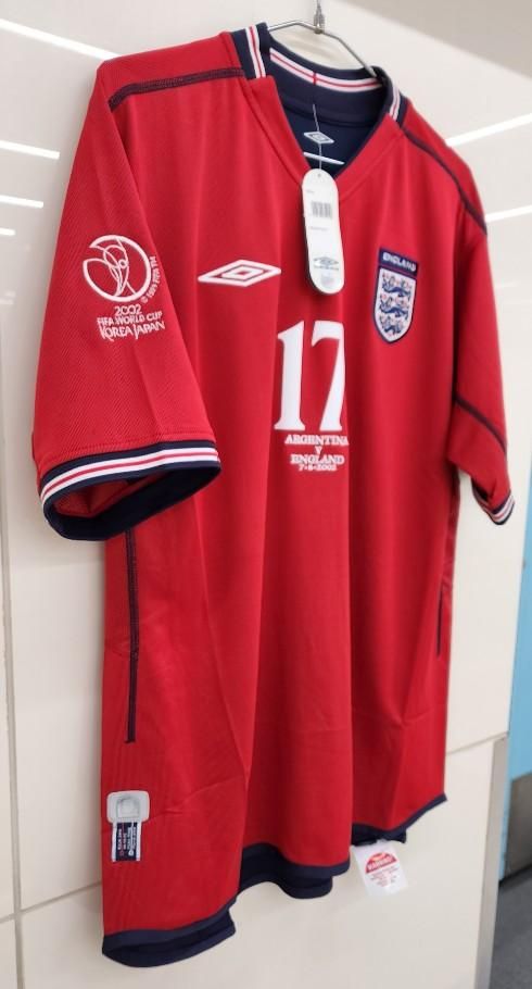 イングランド（A) 2002 W杯 シェリンガム＃17 刺繍入り！