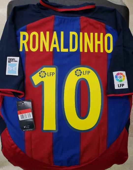 FCバルセロナ（H）03/04 ロナウジーニョ＃10 +パッチ2個付！