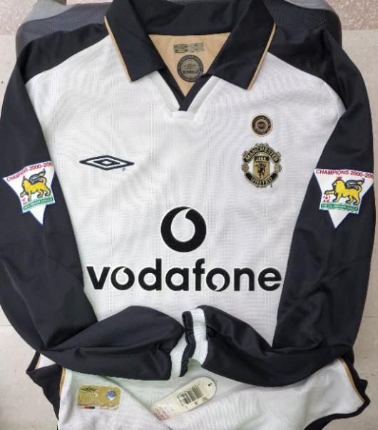 マンチェスターU（AWAY 100周年）01/02 長袖 ベッカム＃7 +