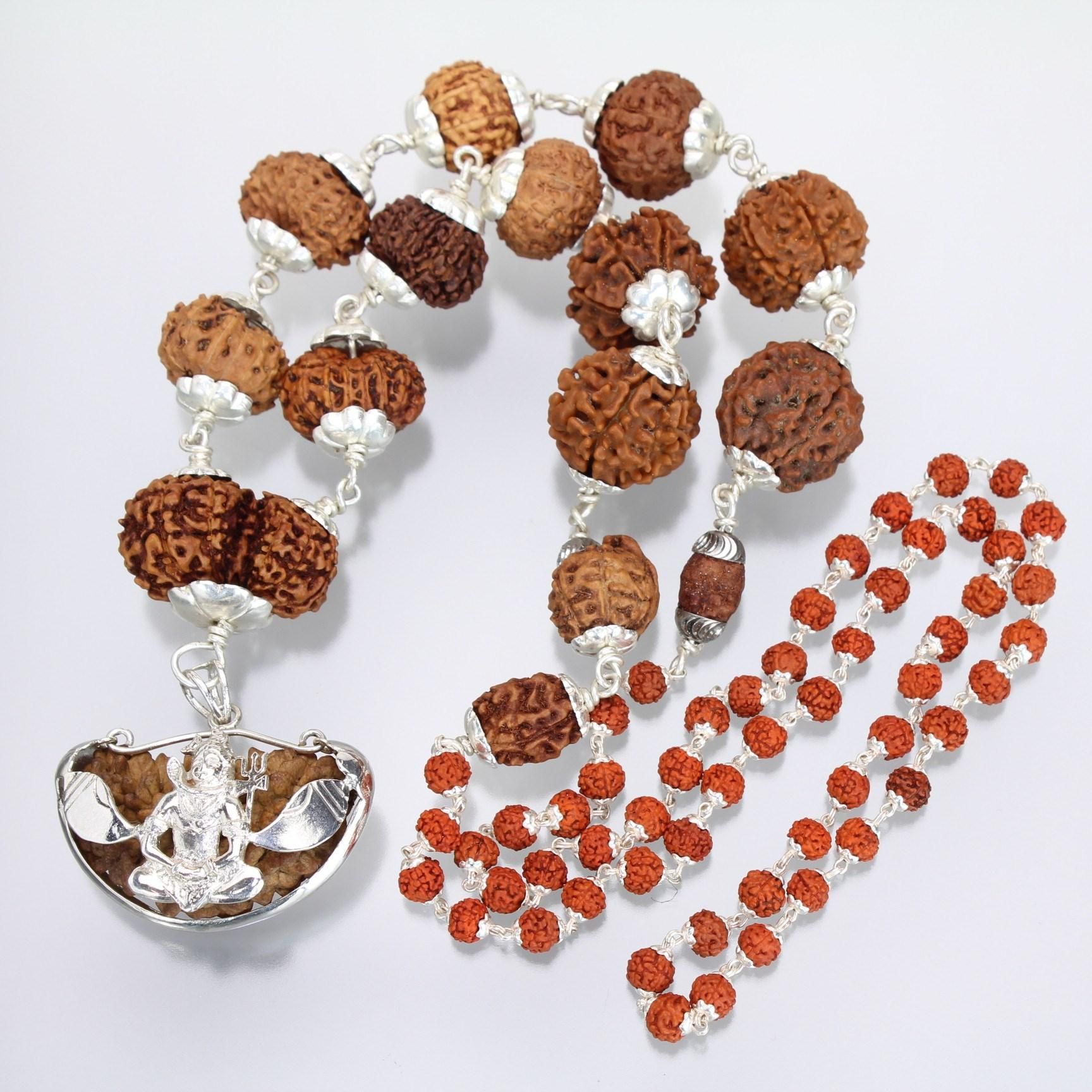 アカルシャヤ・シッダ・マーラー（ルドラークシャ・チェーン） （受注