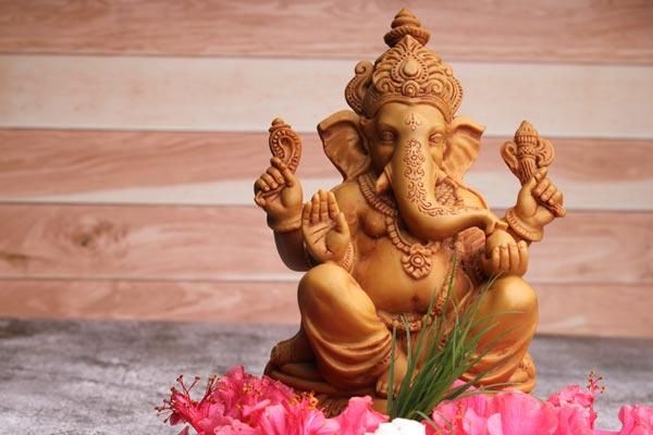 豪華絢爛 幸せの置物 【ピンク ガネーシャ】 学問と商売の神様