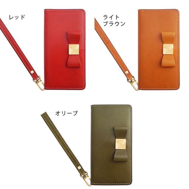 栃木レザー・リボン（フリップケース）iPhone対応手帳型ケース