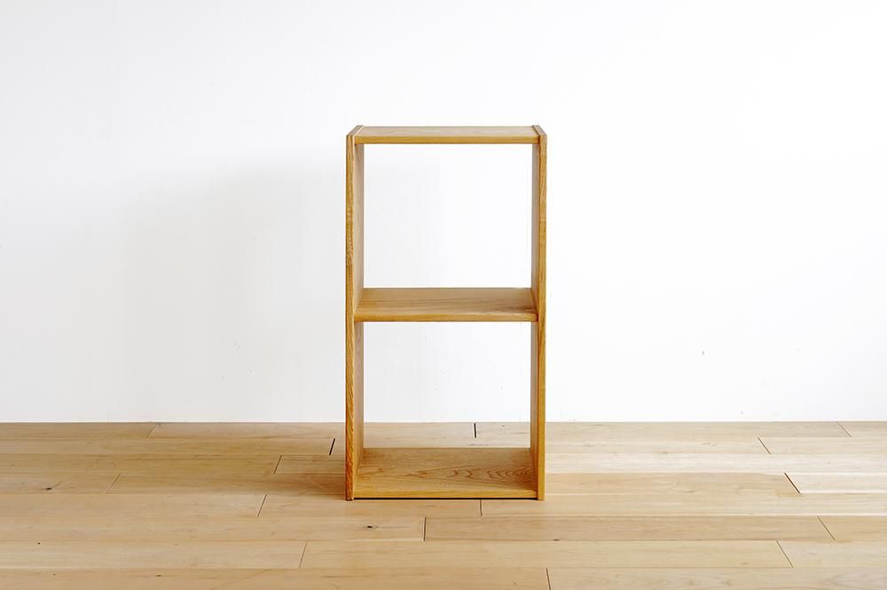 2段ボックス［センノキ］｜木製カラーボックス｜ヒノキクラフト