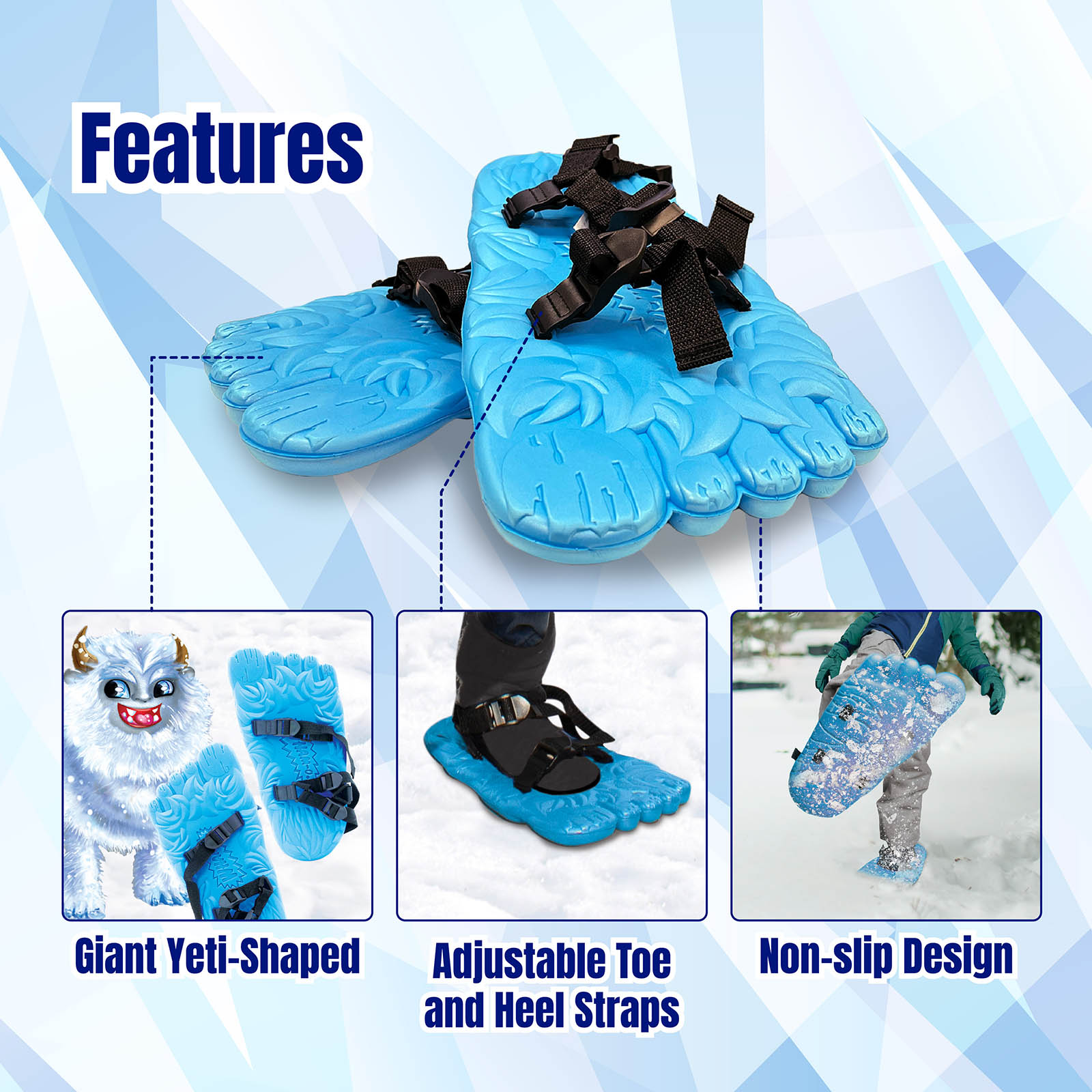 Get Wham-O Yeti Shaped Snowshoes - Blue Delivered | Weee! Asian Market