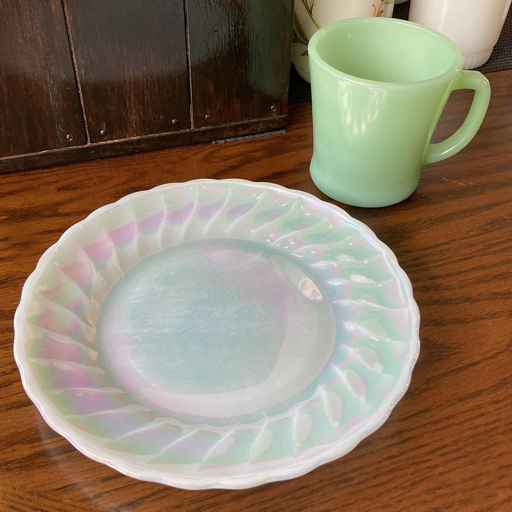 シェル サラダプレート オーロラ 1960年代後半製造 Fire-king