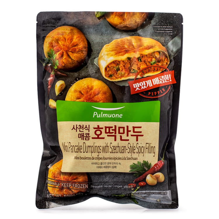 Get Pulmuone Sichuan Spicy Mini Fried Buns, Frozen Delivered