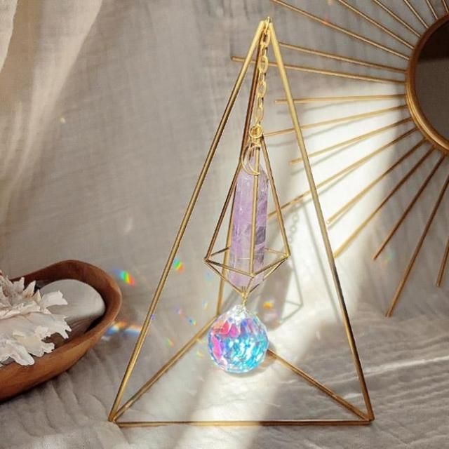 アメジスト タワーストーン ヒンメリ 置き型 サンキャッチャー - CandyBody