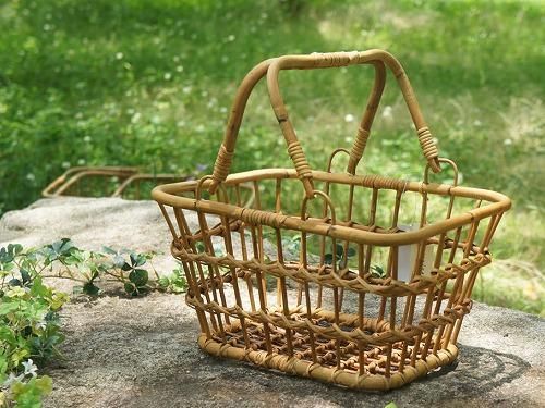 S ラタン マーケットバスケット かご 籠 バスケット かわいい 収納