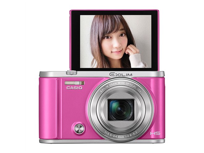 カシオ、“好評につき”自撮りデジカメ「EX-ZR3200」を4/28に発売延期