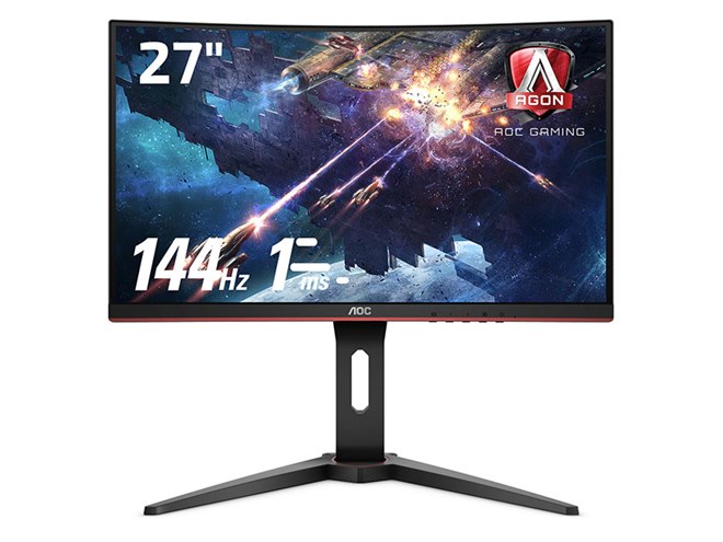 AOC、曲面画面や144Hz駆動を採用したゲーミング液晶「G1」シリーズ