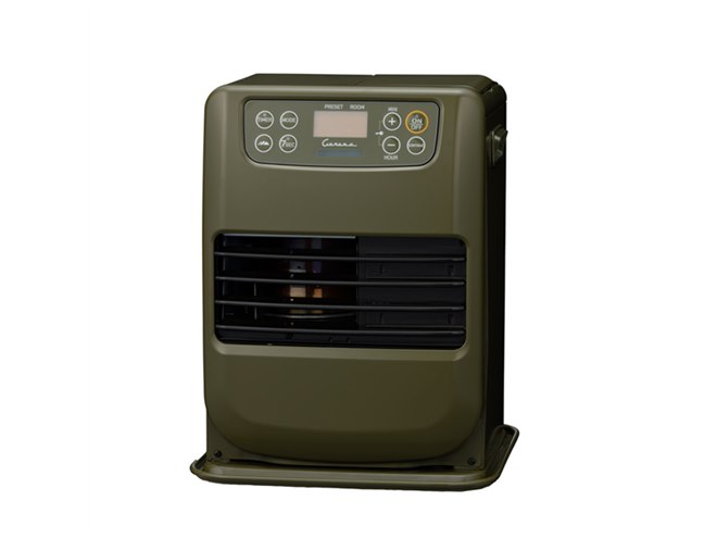 コロナ、低出力のポータブル電源で運転できる石油ファンヒーター「FH