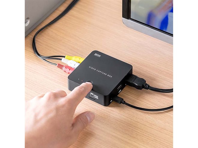 サンワ、PCなしでビデオテープをデジタル化できるビデオキャプチャー